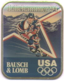 Bausch & Lomb picture pin ice hockey