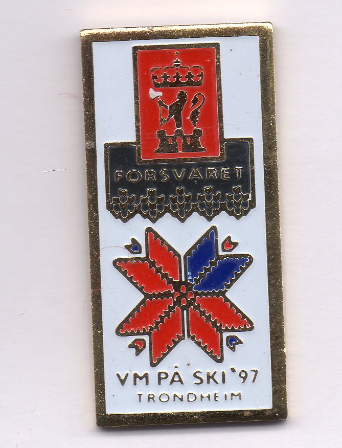 Forsvaret logo pin Ski VM Trondheim 1997