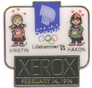 XEROX Valentine day pin mascots logo pin