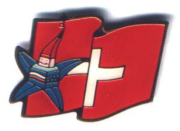 Albertville 1992 Mascots flag Switzerland